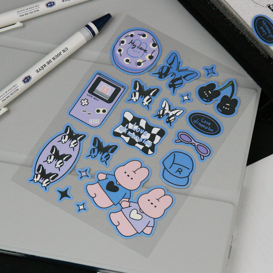 DESIGN GOMGOM Reeli Color Line Paper Removable Sticker